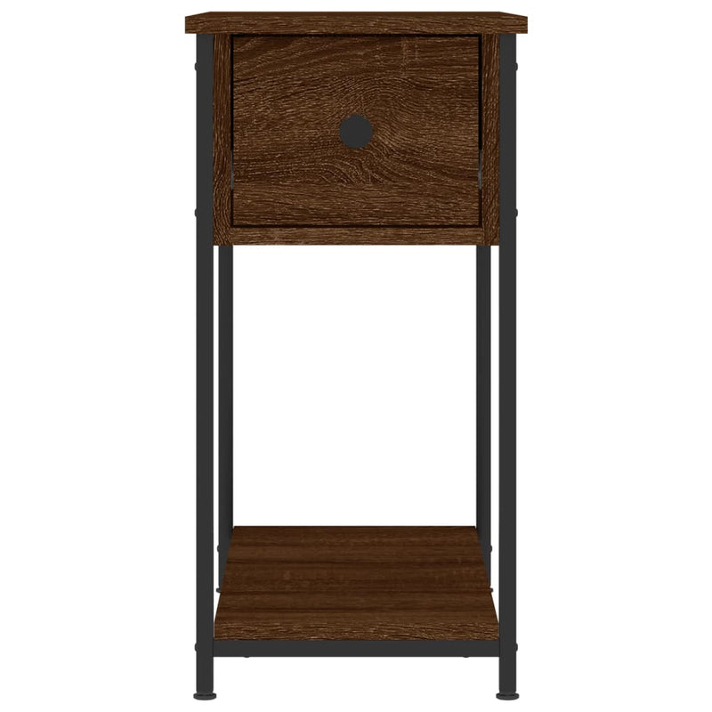 vidaXL 2 db barna tölgyszínű szerelt fa éjjeliszekrény 30x60x60 cm