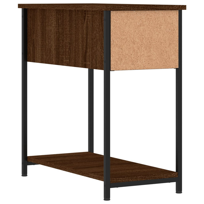 vidaXL 2 db barna tölgyszínű szerelt fa éjjeliszekrény 30x60x60 cm