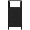 vidaXL 2 db fekete szerelt fa éjjeliszekrény 30x60x60 cm