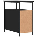 vidaXL 2 db fekete szerelt fa éjjeliszekrény 30x60x60 cm