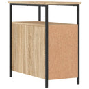 vidaXL 2 db sonoma tölgy színű szerelt fa éjjeliszekrény 30x60x60 cm