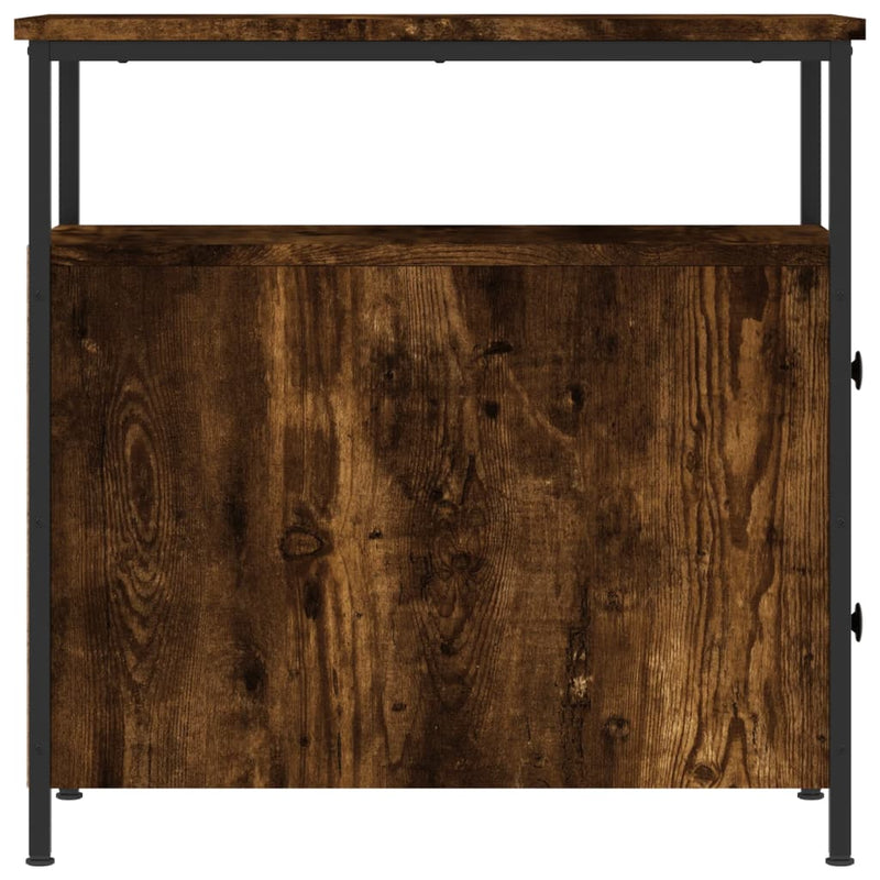 vidaXL füstös tölgy színű szerelt fa éjjeliszekrény 30x60x60 cm
