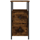 vidaXL 2 db füstös tölgy színű szerelt fa éjjeliszekrény 30x60x60 cm