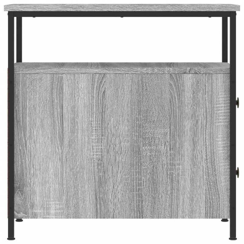 vidaXL szürke sonoma színű szerelt fa éjjeliszekrény 30x60x60 cm
