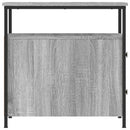 vidaXL 2 db szürke-sonoma színű szerelt fa éjjeliszekrény 30x60x60 cm