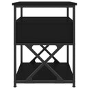 vidaXL 2 db fekete szerelt fa éjjeliszekrény 40x42x55 cm