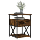 vidaXL füstös tölgy színű szerelt fa éjjeliszekrény 40x42x55 cm