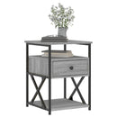 vidaXL 2 db szürke sonoma színű szerelt fa éjjeliszekrény 40x42x55 cm