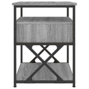 vidaXL 2 db szürke sonoma színű szerelt fa éjjeliszekrény 40x42x55 cm