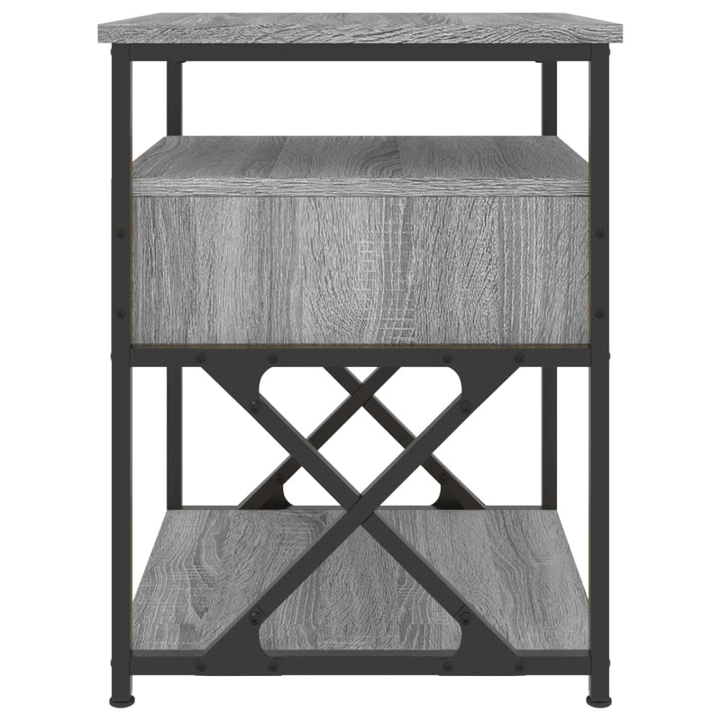 vidaXL 2 db szürke sonoma színű szerelt fa éjjeliszekrény 40x42x55 cm