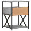 vidaXL 2 db szürke sonoma színű szerelt fa éjjeliszekrény 40x42x55 cm