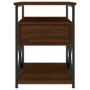 vidaXL barna tölgyszínű szerelt fa éjjeliszekrény 40x42x55 cm