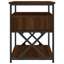 vidaXL barna tölgyszínű szerelt fa éjjeliszekrény 40x42x55 cm