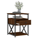 vidaXL 2 db barna tölgyszínű szerelt fa éjjeliszekrény 40x42x55 cm