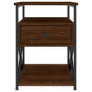 vidaXL 2 db barna tölgyszínű szerelt fa éjjeliszekrény 40x42x55 cm