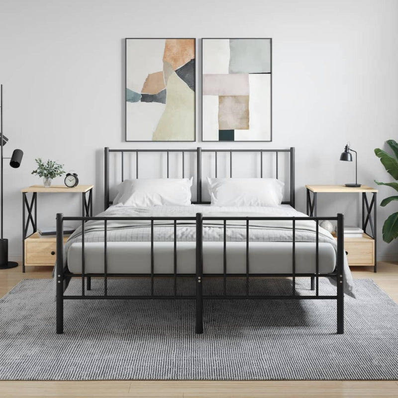 vidaXL 2 db sonoma tölgy színű szerelt fa éjjeliszekrény 50x41x65 cm
