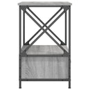 vidaXL 2 db szürke sonoma színű szerelt fa éjjeliszekrény 50x41x65 cm