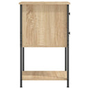 vidaXL sonoma tölgy színű szerelt fa éjjeliszekrény 32x42x70 cm