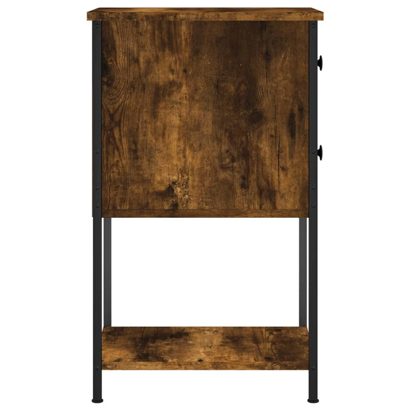 vidaXL 2 db füstös tölgy színű szerelt fa éjjeliszekrény 32x42x70 cm