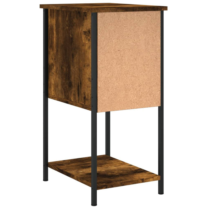 vidaXL 2 db füstös tölgy színű szerelt fa éjjeliszekrény 32x42x70 cm