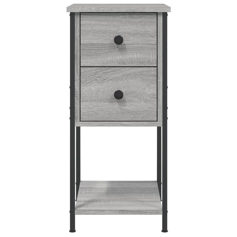 vidaXL szürke sonoma színű szerelt fa éjjeliszekrény 32x42x70 cm