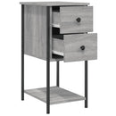vidaXL 2 db szürke sonoma színű szerelt fa éjjeliszekrény 32x42x70 cm