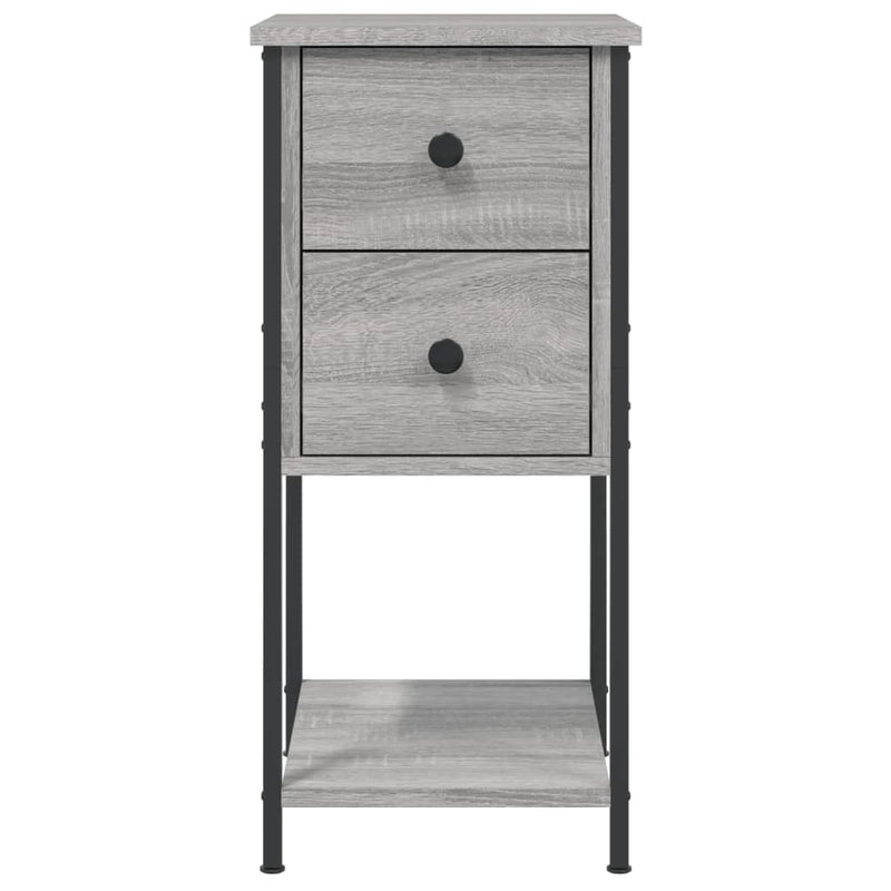 vidaXL 2 db szürke sonoma színű szerelt fa éjjeliszekrény 32x42x70 cm