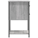 vidaXL 2 db szürke sonoma színű szerelt fa éjjeliszekrény 32x42x70 cm