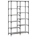 vidaXL szürke sonoma szerelt fa és vas könyvespolc 100 x 32 x 170 cm