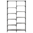 vidaXL szürke sonoma szerelt fa és vas könyvespolc 100 x 32 x 170 cm