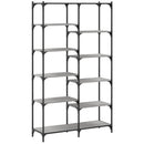 vidaXL szürke sonoma szerelt fa és vas könyvespolc 100 x 32 x 170 cm