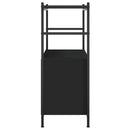 vidaXL fekete szerelt fa és vas könyvespolc 80 x 30 x 78,5 cm