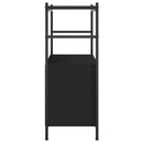 vidaXL fekete szerelt fa és vas könyvespolc 80 x 30 x 78,5 cm