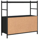 vidaXL fekete szerelt fa és vas könyvespolc 80 x 30 x 78,5 cm