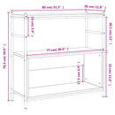 vidaXL fekete szerelt fa és vas könyvespolc 80 x 30 x 78,5 cm