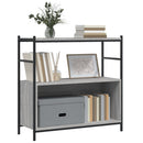 vidaXL szürke sonoma szerelt fa és vas könyvespolc 80 x 30 x 78,5 cm