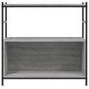 vidaXL szürke sonoma szerelt fa és vas könyvespolc 80 x 30 x 78,5 cm