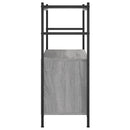 vidaXL szürke sonoma szerelt fa és vas könyvespolc 80 x 30 x 78,5 cm