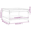 vidaXL szürke sonoma szerelt fa és vas dohányzóasztal 80 x 80 x 45 cm