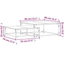 vidaXL 2 db szürke sonoma színű szerelt fa rakásolható dohányzóasztal