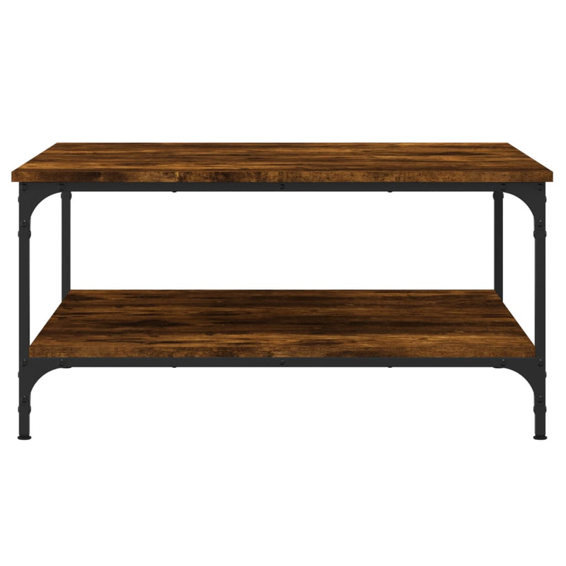 vidaXL füstös tölgy színű szerelt fa dohányzóasztal 80x80x40 cm