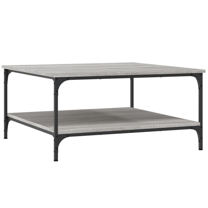 vidaXL szürke sonoma színű szerelt fa dohányzóasztal 80x80x40 cm