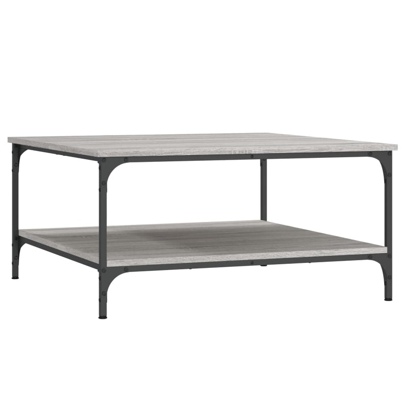 vidaXL szürke sonoma színű szerelt fa dohányzóasztal 80x80x40 cm