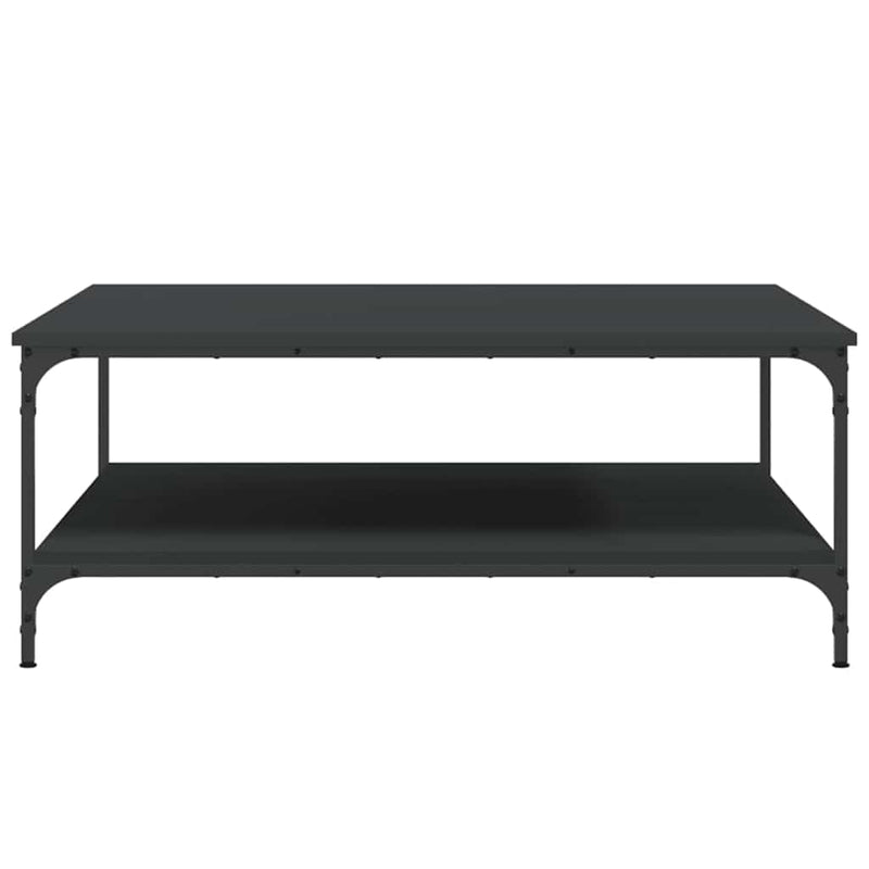 vidaXL fekete szerelt fa dohányzóasztal 100x100x40 cm