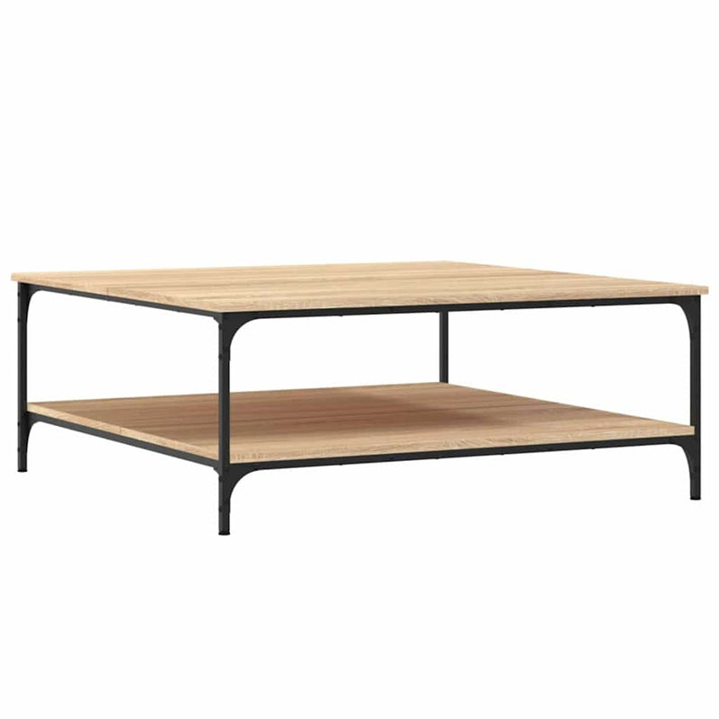 vidaXL sonoma tölgy színű szerelt fa dohányzóasztal 100x100x40 cm