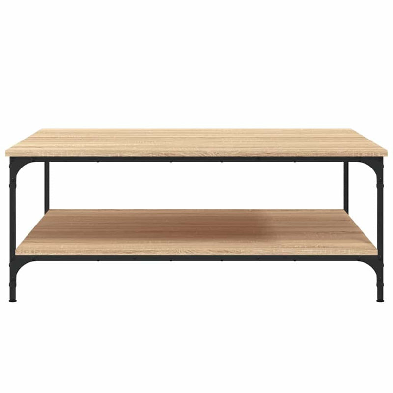 vidaXL sonoma tölgy színű szerelt fa dohányzóasztal 100x100x40 cm