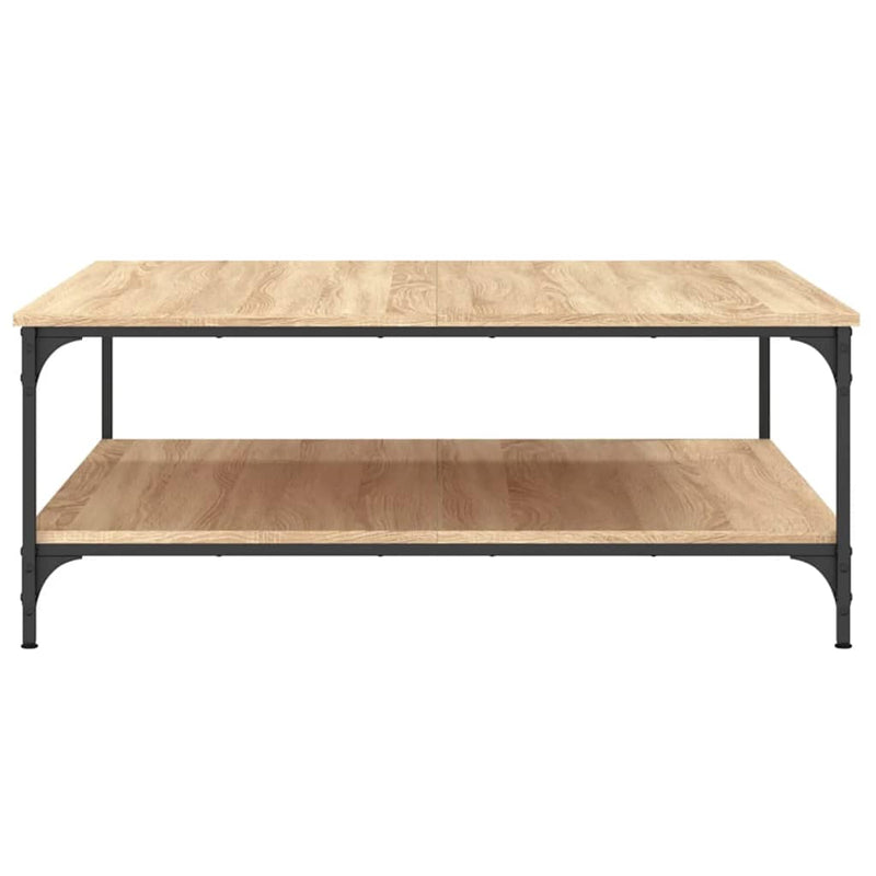 vidaXL sonoma tölgy színű szerelt fa dohányzóasztal 100x100x40 cm