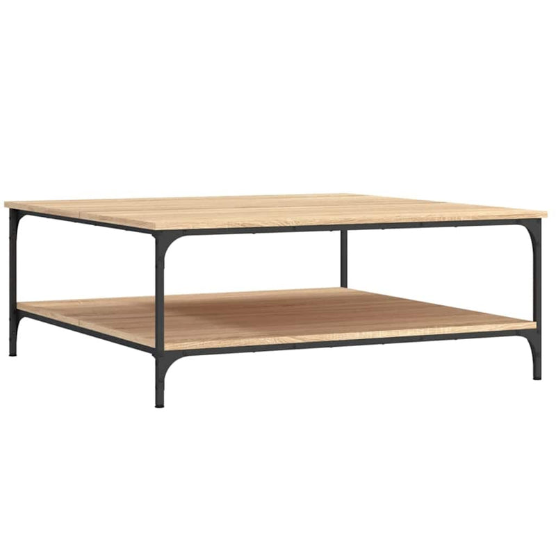vidaXL sonoma tölgy színű szerelt fa dohányzóasztal 100x100x40 cm