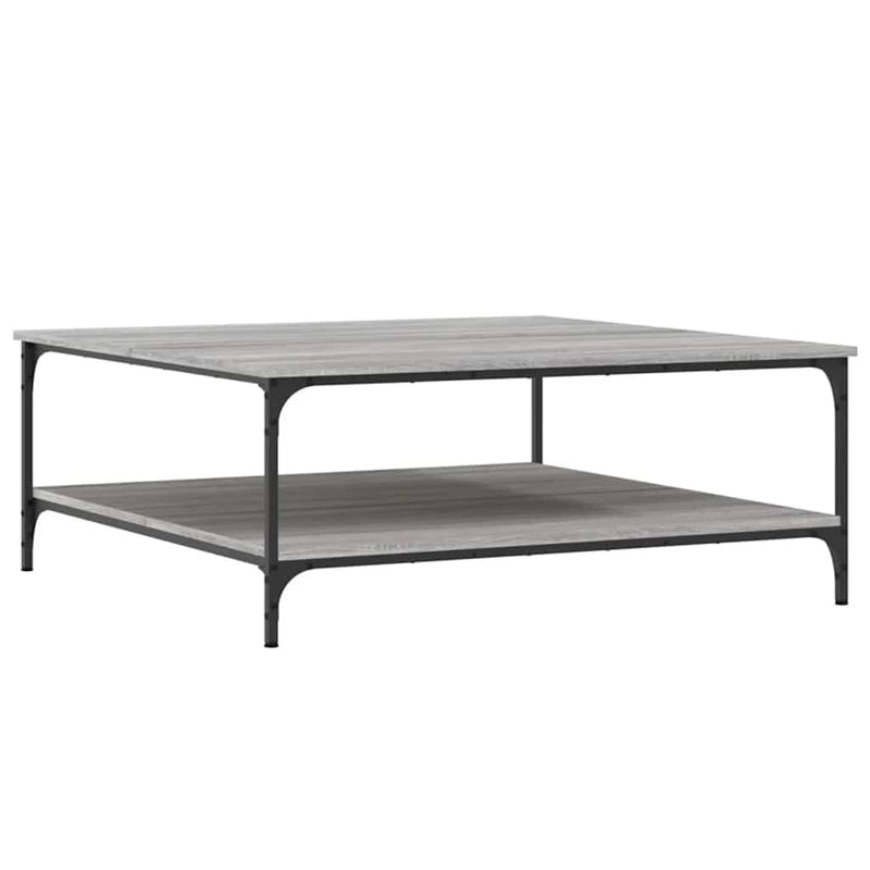 vidaXL szürke sonoma színű szerelt fa dohányzóasztal 100x100x40 cm