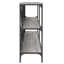 vidaXL szürke sonoma szerelt fa és vas konzolasztal 200x30x75 cm